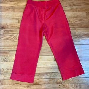 🌺 Fuchsia Dupioni Silk Trousers Size XS